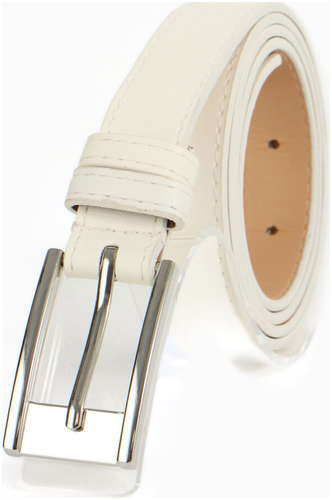 Ремень женский, ширина 2.7 см, пряжка металл, белый 103241499
