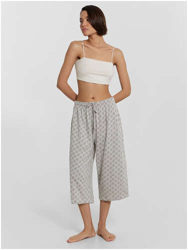 Бриджи домашние женские серые с монограммой mf Mark Formelle 103233469