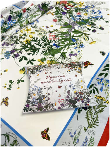Платок ″Русский полевой букет″ 90*90 Русские в моде 103239796