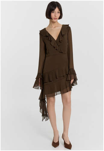 Платье женское коричневое Mark Formelle 103238858