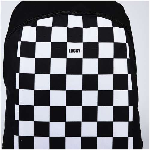 Рюкзак текстильный lucky, 46х30х10 см, вертик карман, цвет черный NAZAMOK / 103150708 - вид 2