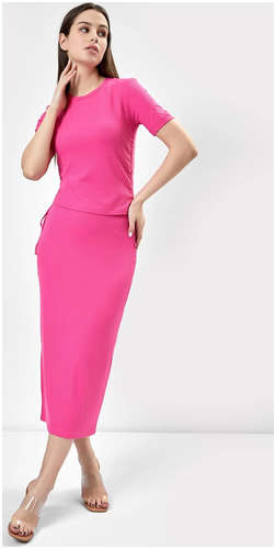 Джемпер женский розового цвета с коротким рукавом и завязками Mark Formelle / 103166911 - вид 2