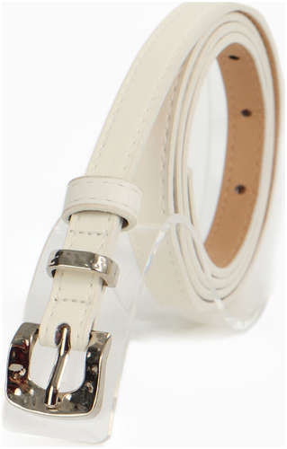 Ремень женский, ширина 1.3 см, пряжка металл, белый 103241488