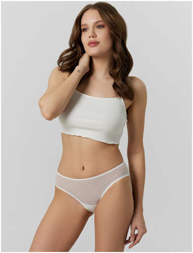 Трусы слипы женские белые из сеточки Mark Formelle 103231296