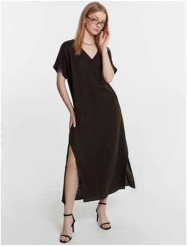 Платье домашнее женское коричневое Mark Formelle 103224847