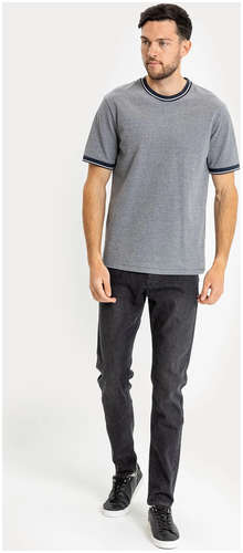 Хлопковая футболка серая с цветными манжетами Mark Formelle / 103168663 - вид 2