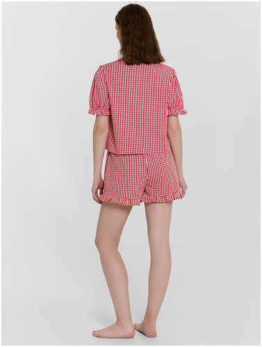 Комплект домашний женский красный в клетку Mark Formelle 103239899