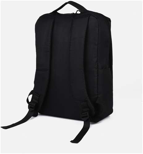 Рюкзак мужской на молнии, 4 наружных кармана, с usb, цвет черный / 103142121 - вид 2