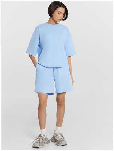 Комплект женский голубой: футболка и шорты Mark Formelle / 103231267 - вид 2