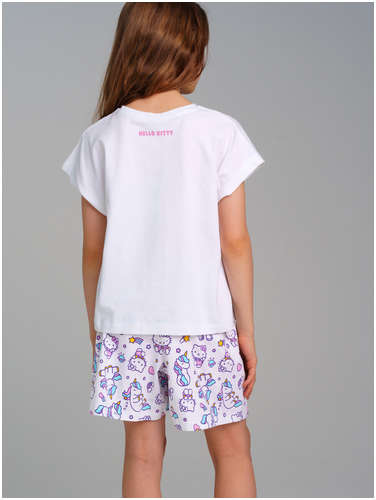 Комплект трикотажный фуфайка футболка шорты пижама PLAYTODAY / 103188045 - вид 2