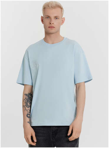 Футболка мужская голубая с вышивкой Mark Formelle / 103234832 - вид 2