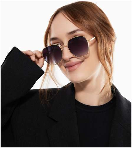 Очки солнцезащитные uv 400, дужка 13.1 см, ширина 12.4 см, линза 5.1×5.3 см onesun / 103235167 - вид 2