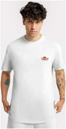 Хлопковая мужская футболка светло-серого цвета с вышивкой Mark Formelle / 103168120