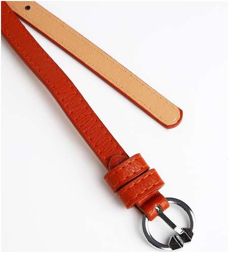 Ремень женский, ширина 1 см, винт, пряжка металл, цвет рыжий / 103158973 - вид 2