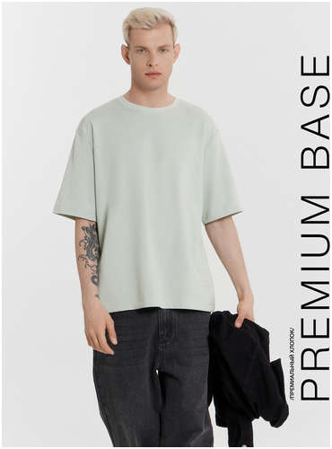 Футболка мужская голубая оверсайз Mark Formelle 103234909