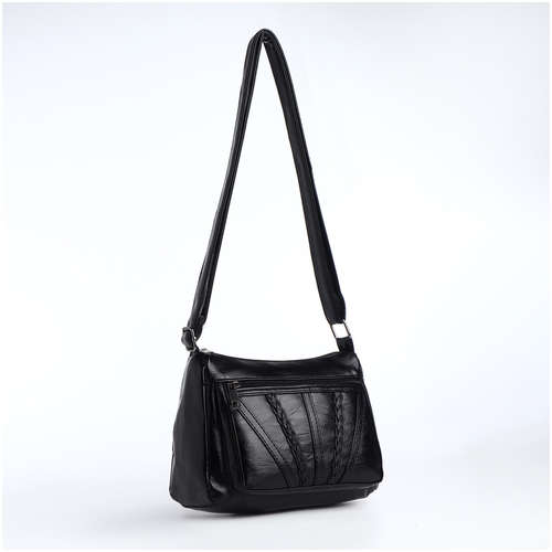 Сумка женская на молнии, цвет черный / 103198264 - вид 2