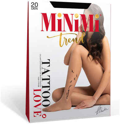 Колготки жен.mini tattoo love 20 nero MINIMI 103109269