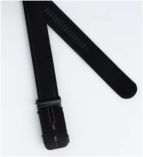 Ремень мужской, ширина 3,5 см, пряжка автомат, цвет черный / 103202249 - вид 2