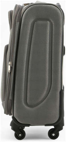 Чемодан на колесах royalbag маленький 46 л (s), на молнии, с увеличением, кодовый замок, 4 колеса, серый / 103241286 - вид 2