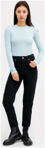 Брюки женские джинсовые черные Mark Formelle / 103166355 - вид 2