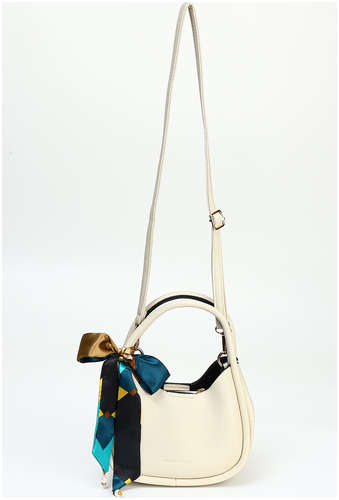 Сумка женская тоут на молнии, цвет белый / 103217970 - вид 2