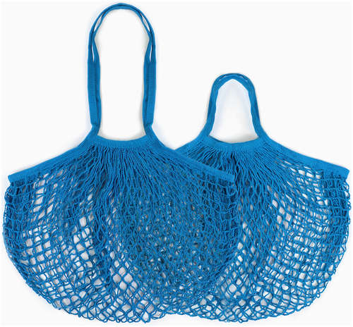 Набор 2 шт: сумка-авоська хозяйственная, клетка 1.5 см, синяя TAKE IT EASY 103230637