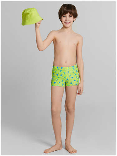 Трусы купальные для мальчиков салатовые с принтом Mark Formelle 103228723