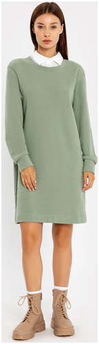 Платье женское c белым воротничком в зеленом оттенке Mark Formelle 103166403