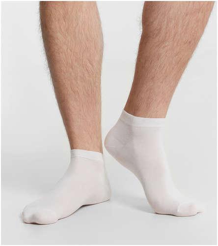 Укороченные мужские носки белые в наборе, 3 пары Mark Formelle / 103232879 - вид 2