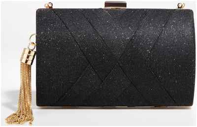 Сумка-клатч на фермуаре, цвет черный 1031396