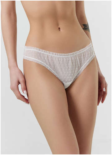 Трусы бразилиано женские белые из сеточки Mark Formelle / 103222070 - вид 2