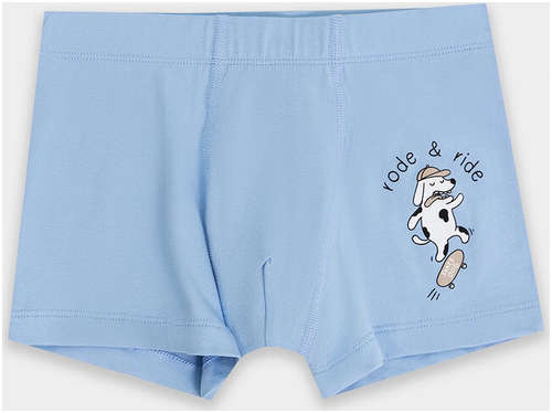 Трусы для мальчиков голубые с принтом и надписью Mark Formelle 103232892