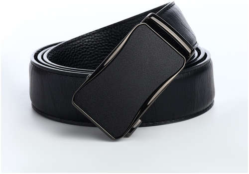 Ремень мужской, ширина 3,6 см, пряжка автомат, цвет черный 103206571