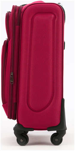 Чемодан на колесах маленький 45 л (s), на молнии, с увеличением, кодовый замок, 4 колеса, красный / 103242068 - вид 2