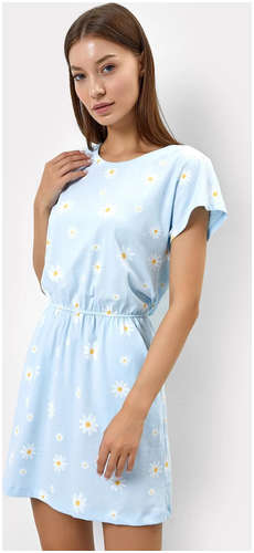 Платье женское домашнее в голубом оттенке с ромашками Mark Formelle 103172160
