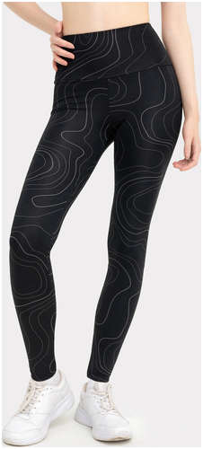 Легинсы женские черные с оригинальным принтом Mark Formelle / 103166267 - вид 2