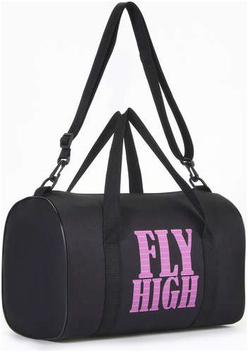 Сумка дорожная на молнии textura, с подкладкой, длинный ремень, маленький размер, черная 103223028