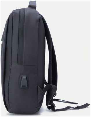 Рюкзак мужской на молнии, 2 наружных кармана, с usb, цвет черный / 10345115 - вид 2
