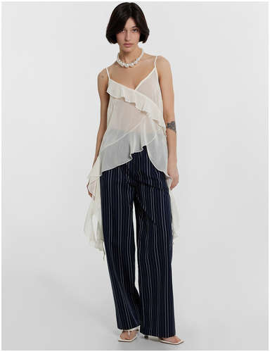 Топ женский полупрозрачный кремовый Mark Formelle / 103234976 - вид 2