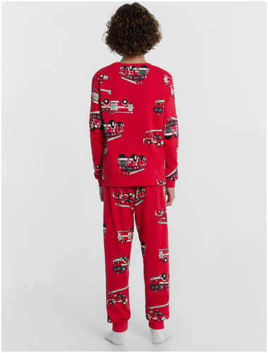 Пижама для мальчиков красная с принтом Mark Formelle / 103214753 - вид 2