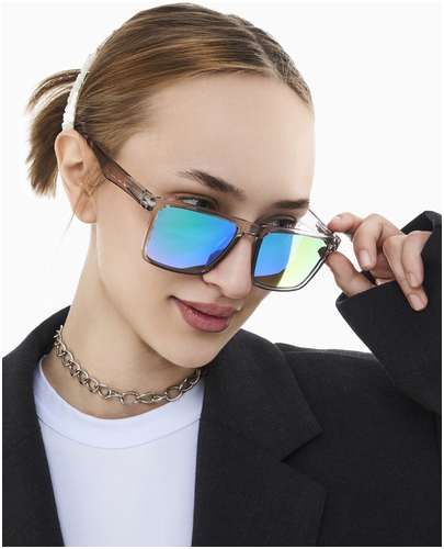 Очки солнцезащитные, uv 400, ширина 14 см, дужка 15 см, линза 5.2×4.1 см onesun / 103236985 - вид 2