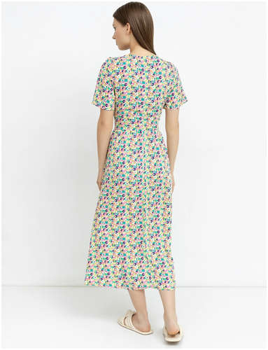Свободное платье макси из вискозы в цветочек Mark Formelle / 103168759 - вид 2