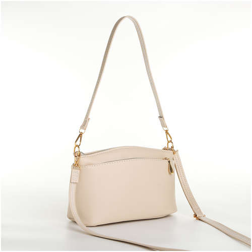 Сумка женская на молнии, цвет бежевый / 103179473 - вид 2