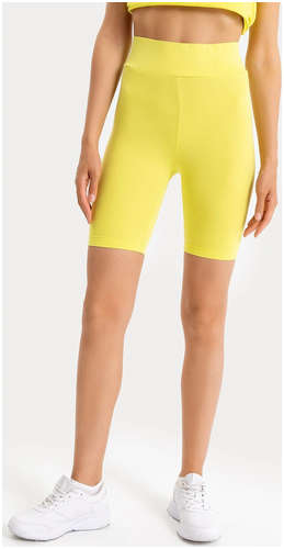 Шорты-велосипедки женские с высокой талией в желтом оттенке Mark Formelle / 103167912 - вид 2