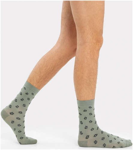 Носки мужские зеленые с рисунком в виде уточек Mark Formelle 103242392