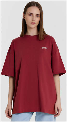 Футболка женская красная с принтом и надписью Mark Formelle / 103234736 - вид 2