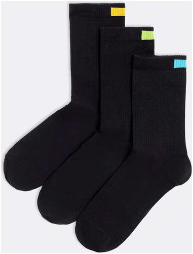 Мультипак высоких мужских носков черного цвета (3 пары) Mark Formelle / 103183557 - вид 2