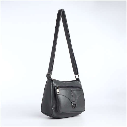 Сумка женская на молнии, цвет серый / 103198273 - вид 2