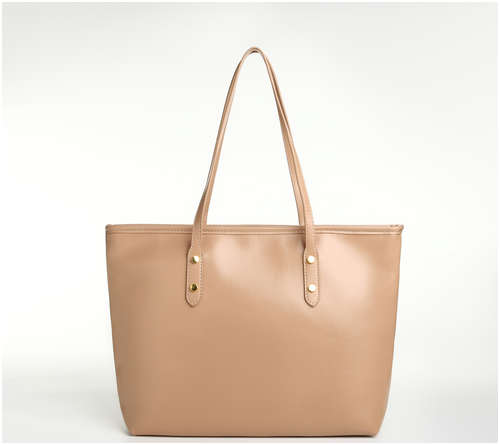 Сумка женская на молнии, цвет бежевый 103202498