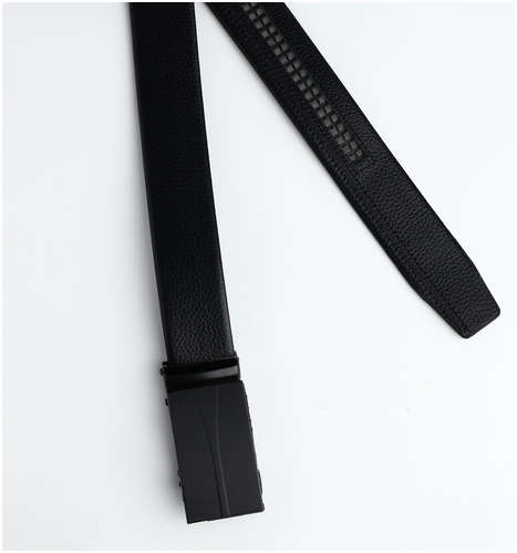 Ремень мужской, ширина 3,5 см, пряжка автомат, цвет черный / 103206407 - вид 2